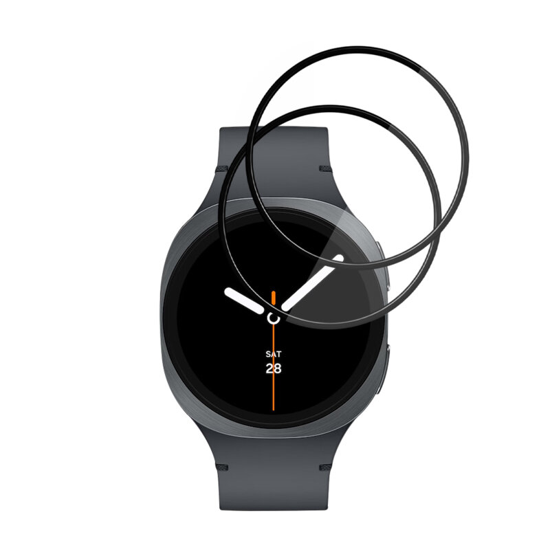[Pachet 2x] Folie Samsung Galaxy Watch8 40mm Techsuit Nano Flex, negru