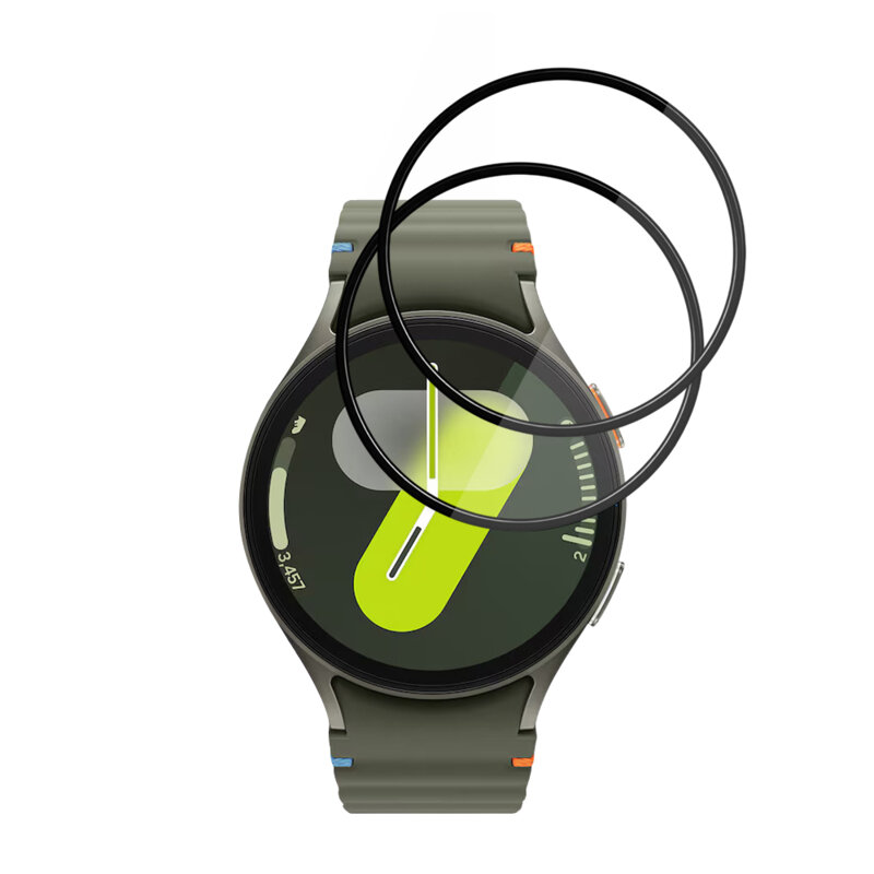 [Pachet 2x] Folie Samsung Galaxy Watch7 44mm Techsuit Nano Flex, negru