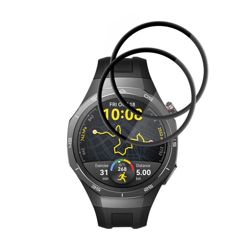 [Pachet 2x] Folie Huawei Watch GT 5 Pro 46mm Techsuit Nano Flex, negru