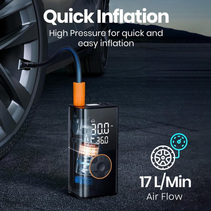 Compresor auto, baterie externa 4000mAh Techsuit AI1, negru