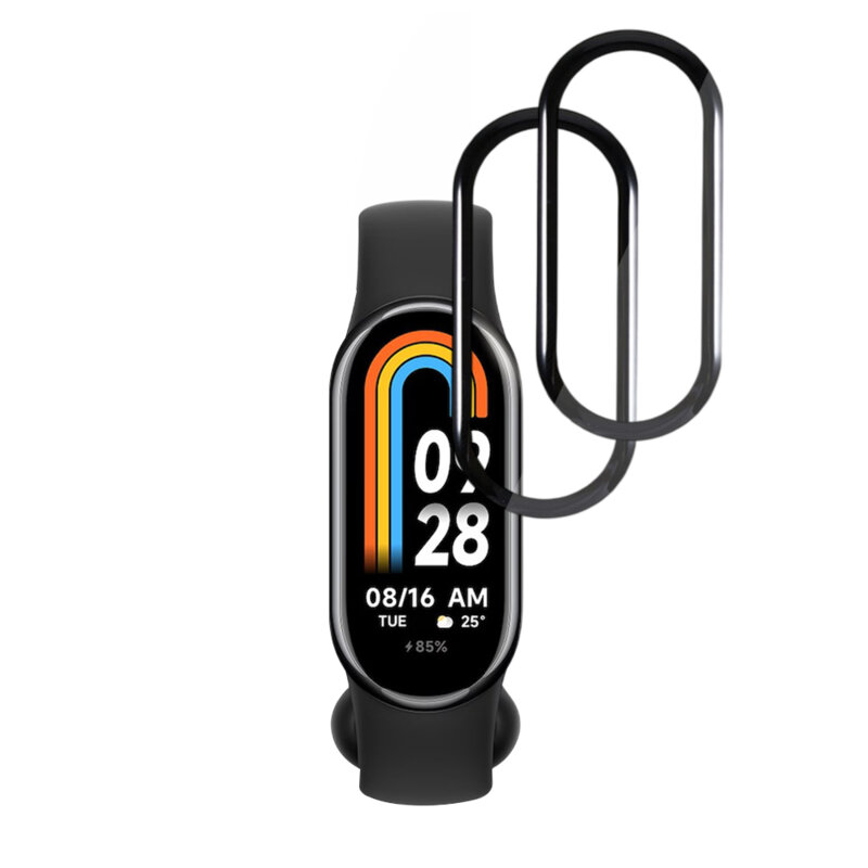 [Pachet 2x] Folie Xiaomi Mi Band 8 Techsuit Nano Flex, negru