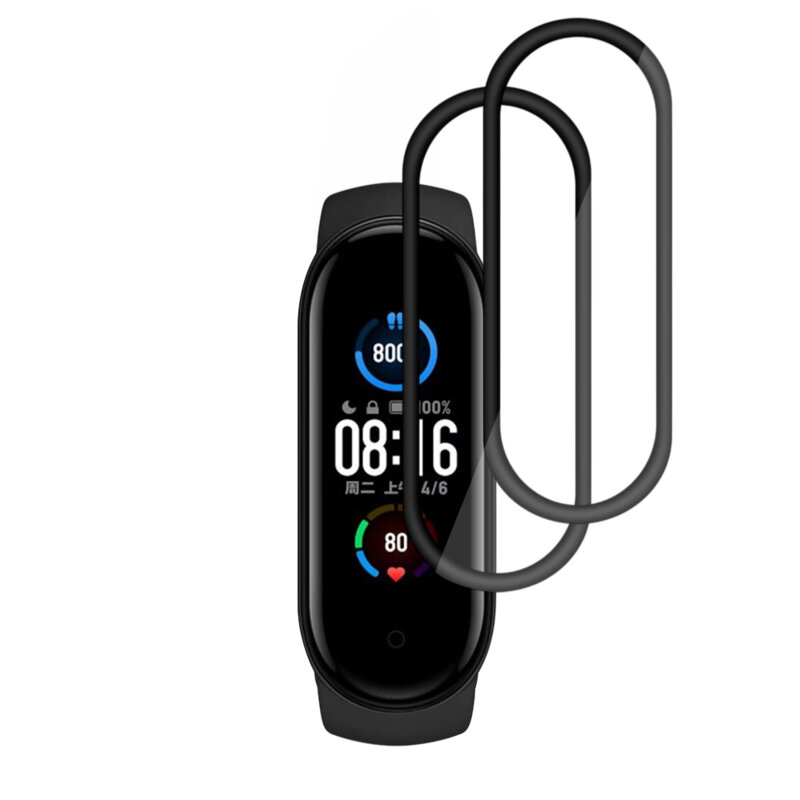 [Pachet 2x] Folie Xiaomi Mi Band 6 NFC Techsuit Nano Flex, negru