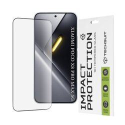 Folie sticla Xiaomi Poco X8 Pro Max Techsuit 111D Full Glue Full Cover, negru