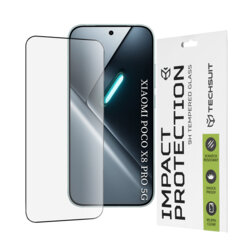 Folie sticla Xiaomi Poco X8 Pro Techsuit 111D Full Glue Full Cover, negru