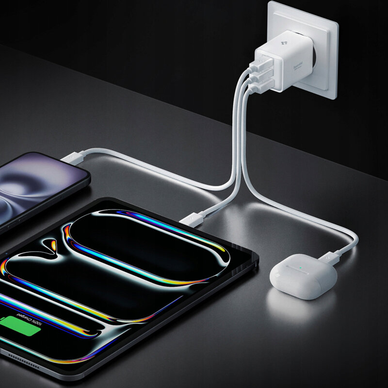 Incarcator USB, 2x Type-C Fast Charge Spigen, 47W, alb, EE473EU