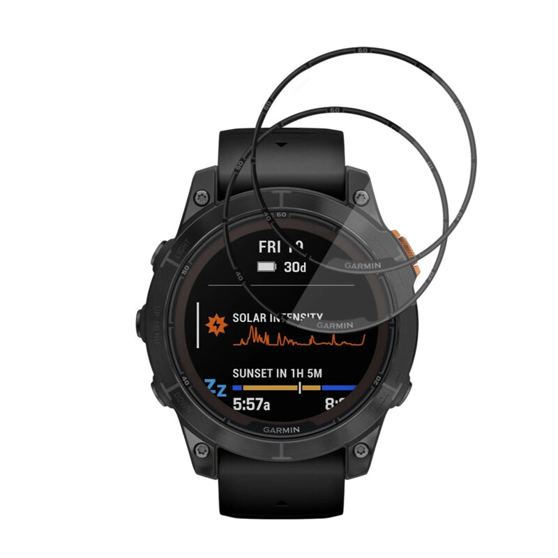[Pachet 2x] Folie Garmin Fenix 7 Pro Solar Techsuit Nano Flex, negru
