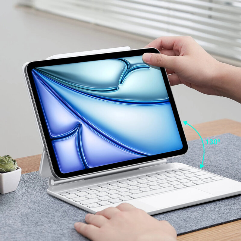 Husa cu tastatura iPad 10 (2022) 10.9 ESR Rebound Magnetic, alb