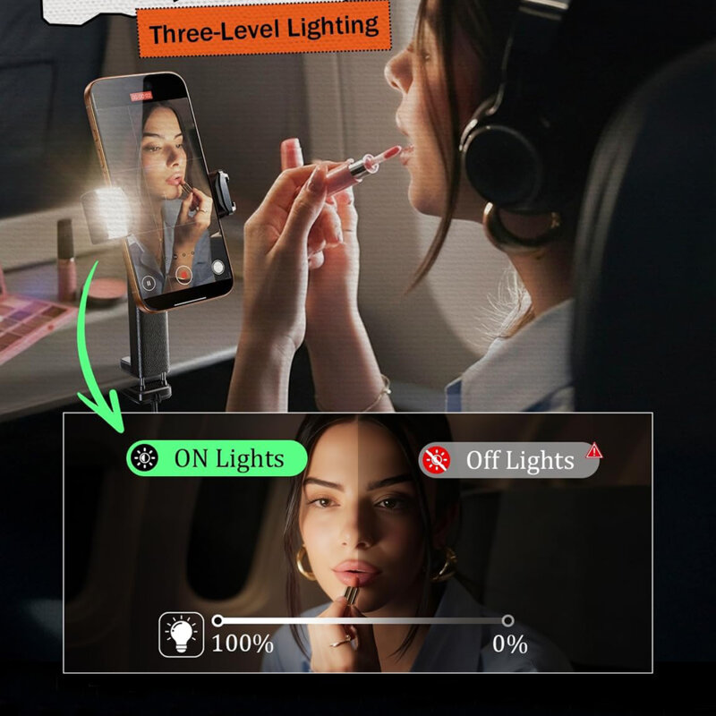Suport de birou pentru telefon, lumini LED Lisen, YL0225070021
