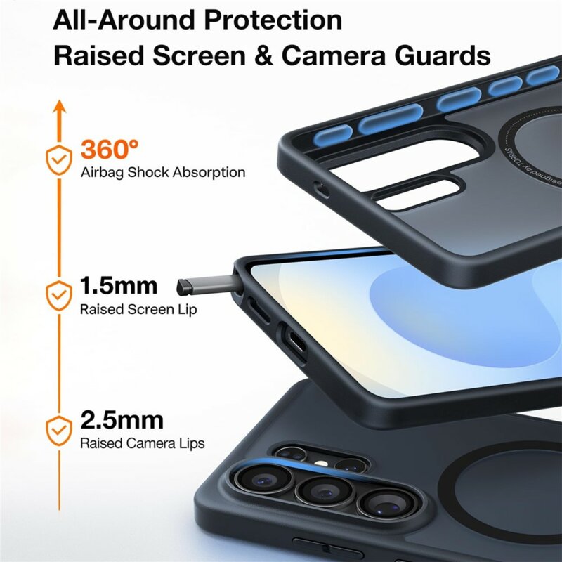 Husa Samsung Galaxy S26 Ultra Torras Guardian Magnetic Series, negru