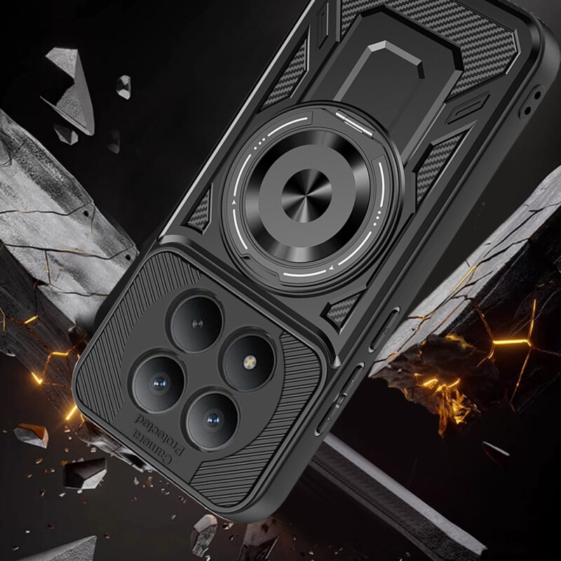 Husa Xiaomi Redmi Note 15 Pro 4G Techsuit RuggedCam, negru