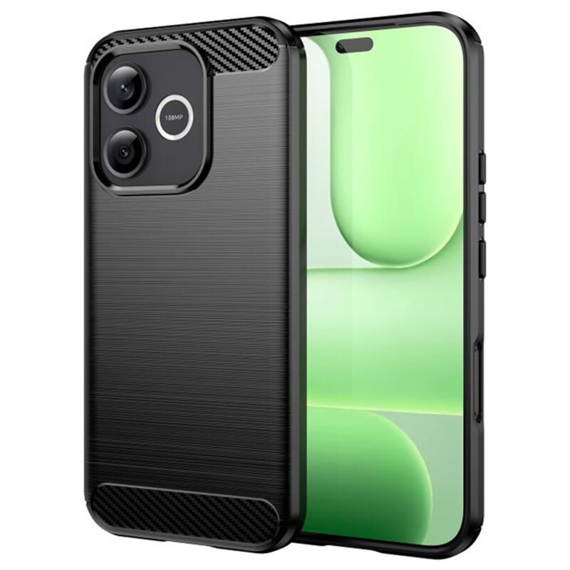 Husa Honor 600 Lite Techsuit Carbon Silicone, negru