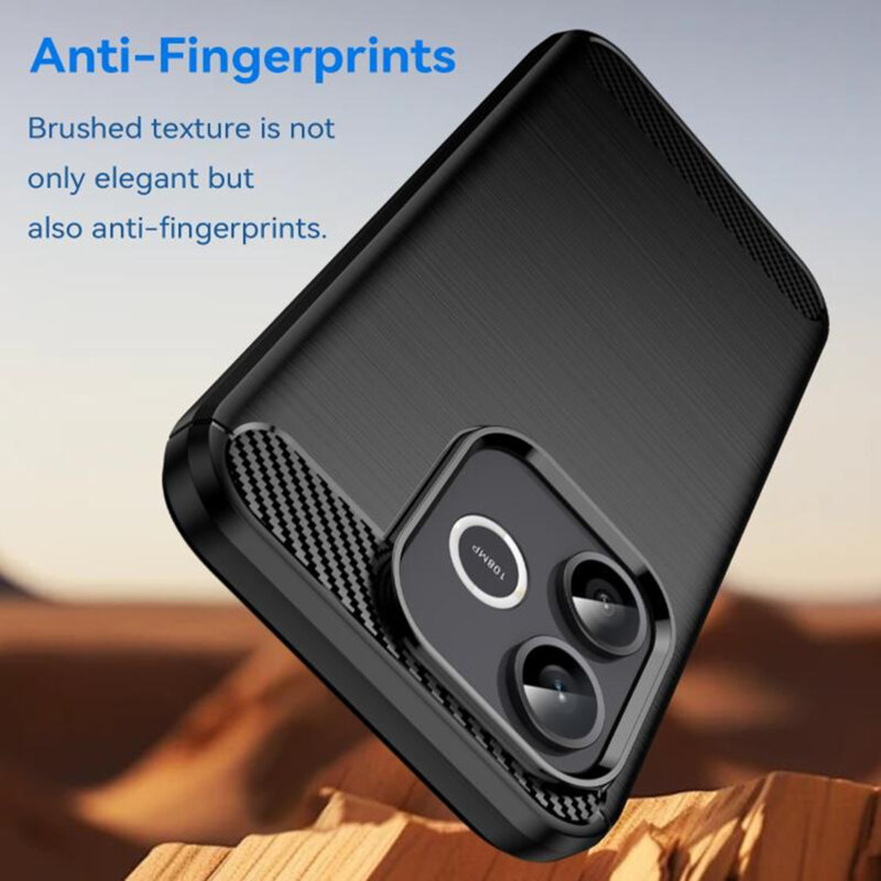 Husa Honor 600 Lite Techsuit Carbon Silicone, negru