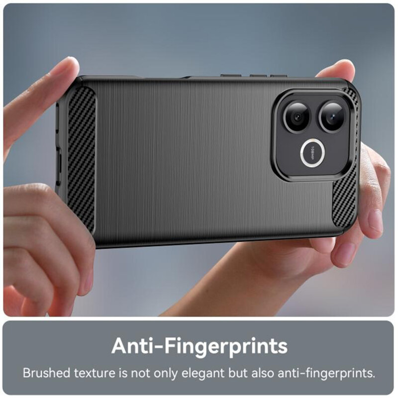 Husa Honor 600 Lite Techsuit Carbon Silicone, negru