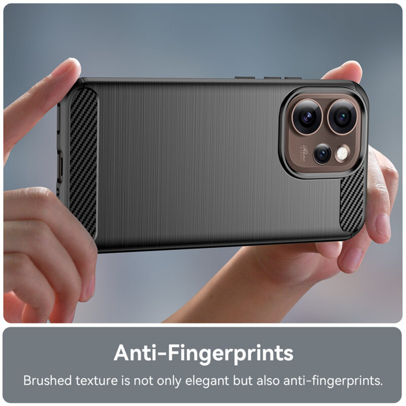 Husa Oppo Reno15 Pro Max Techsuit Carbon Silicone, negru