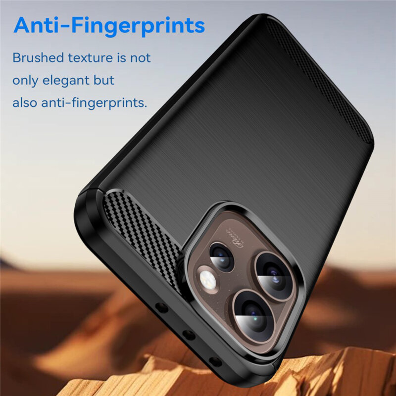 Husa Oppo Reno15 Pro Max Techsuit Carbon Silicone, negru