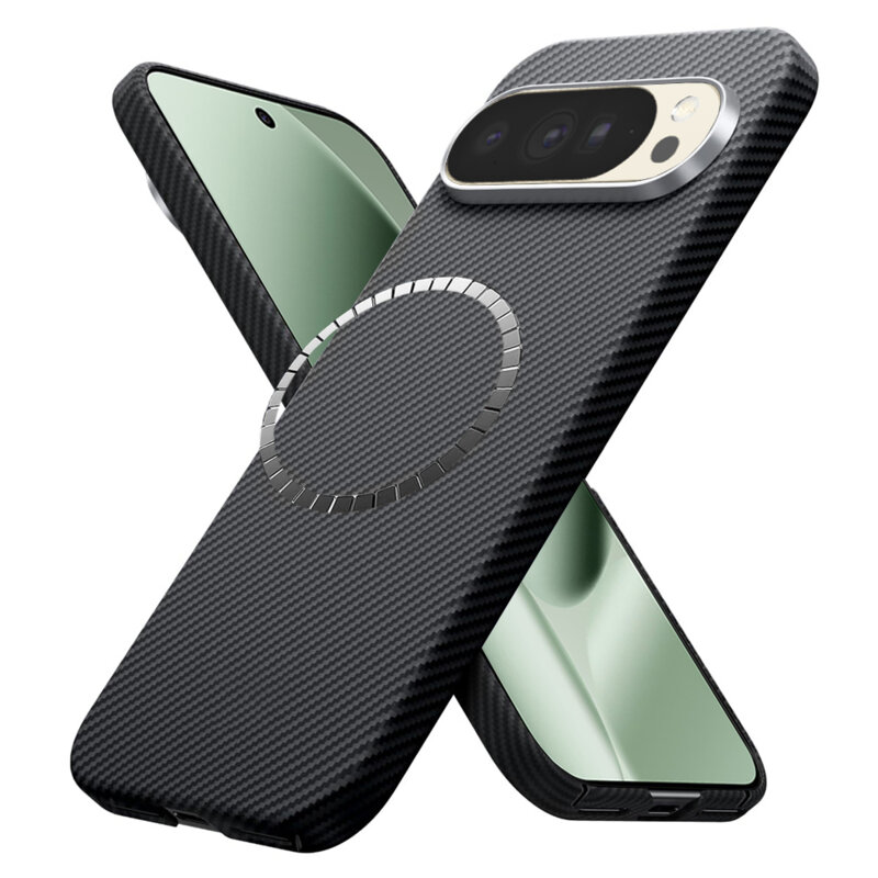 Husa Google Pixel 10 Pro XL Techsuit Aramid Fiber MagSafe, negru