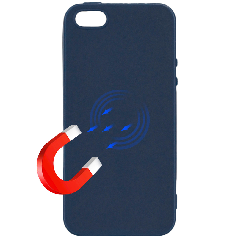 Husa iPhone 5 / 5s / SE Soft Magnet TPU - Albastru