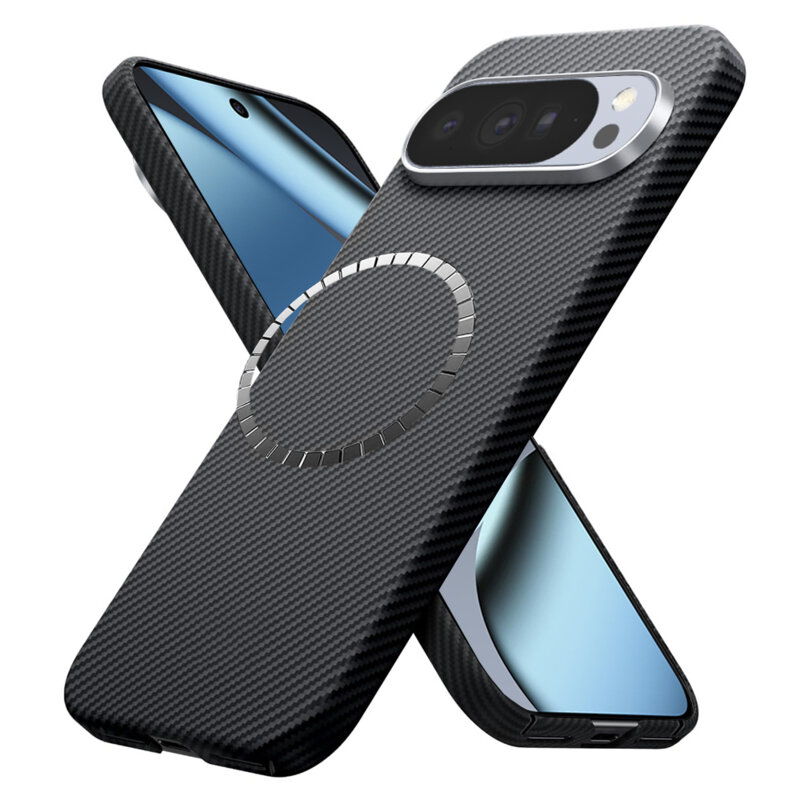 Husa Google Pixel 10 Pro Techsuit Aramid Fiber MagSafe, negru