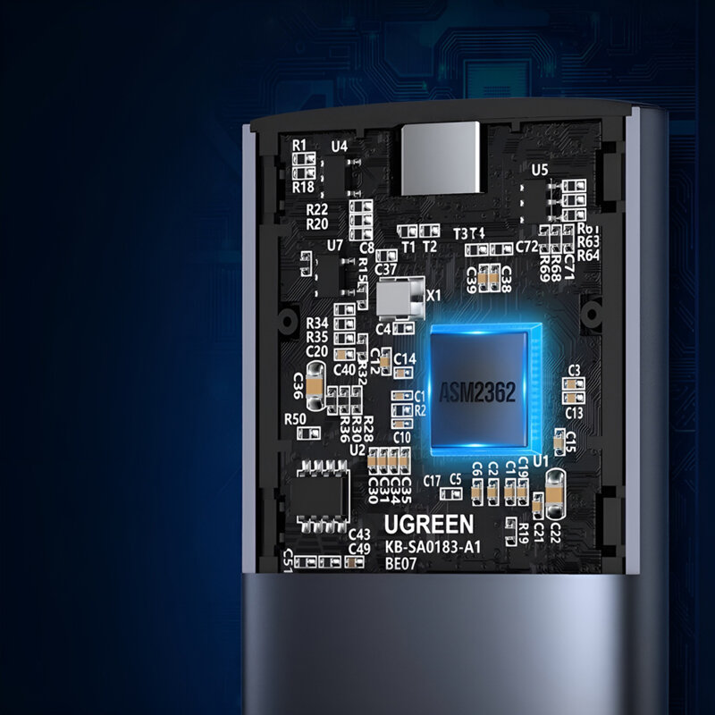 Carcasa SSD M.2 NVMe, PCIe Ugreen, 2TB, 10Gbps, gri, 10902