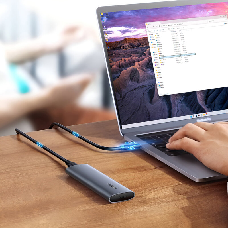 Carcasa SSD M.2 NVMe, PCIe Ugreen, 2TB, 10Gbps, gri, 10902