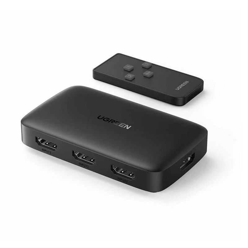 Switch HDMI 3in 1out Ugreen, negru, 4K@60Hz, 80125