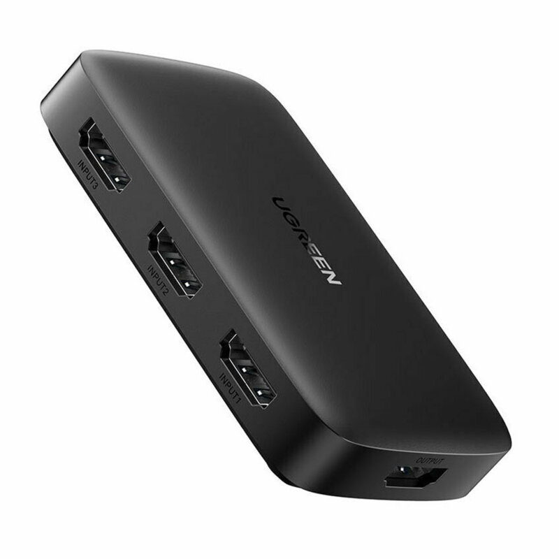 Switch HDMI 3in 1out Ugreen, negru, 4K@60Hz, 80125
