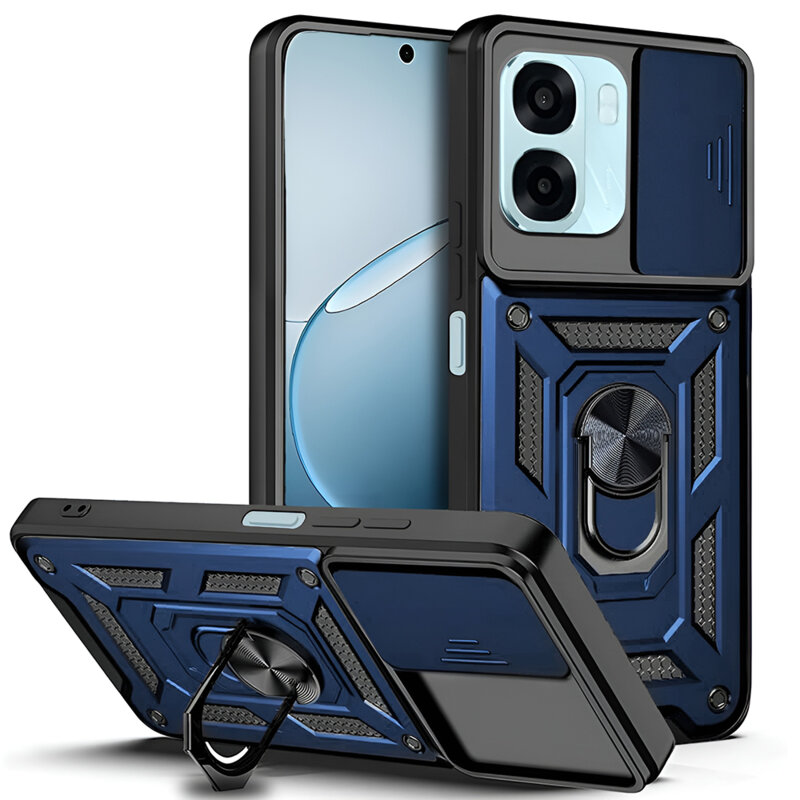 Husa Oppo A6x 5G protectie camera Techsuit CamShield Series, albastru
