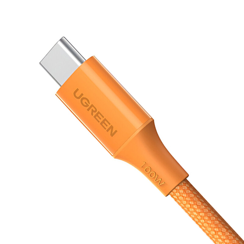 Cablu incarcare Type-C 100W, 5A, 1m Ugreen, portocaliu, 95493