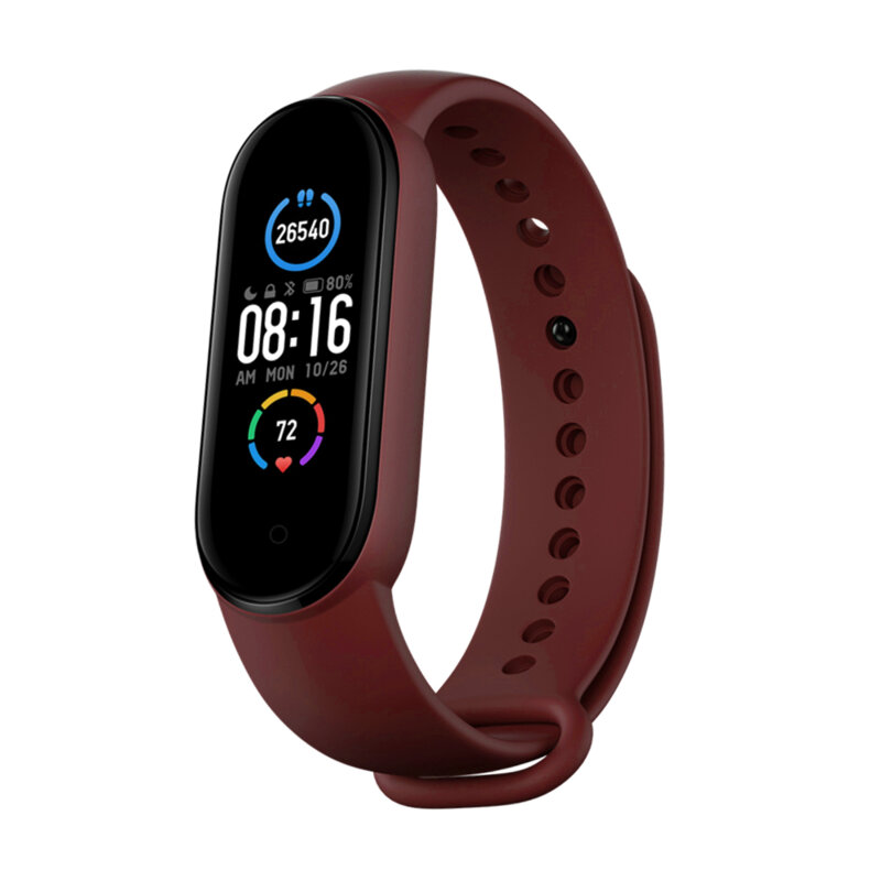 [Pachet husa + curea] Xiaomi Mi Band 5 Techsuit, rosu inchis, W013