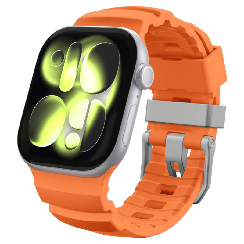 Curea Apple Watch 11 46mm Spigen WBS2, portocaliu
