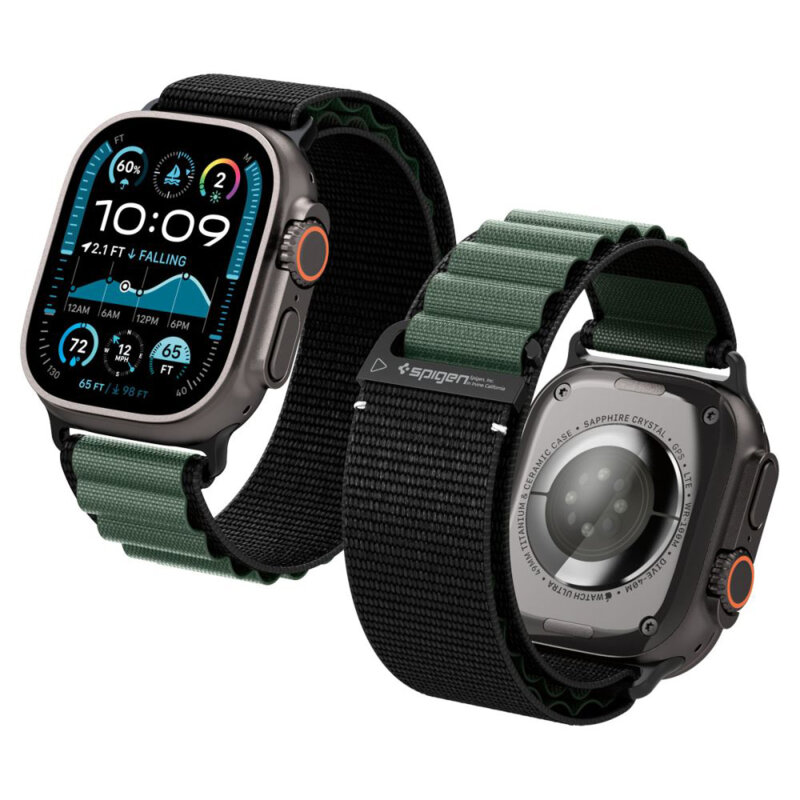 Curea Apple Watch SE 3 44mm Spigen WBF1, verde