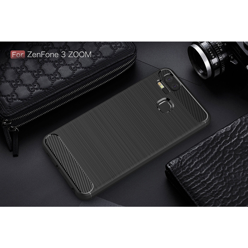 Husa Asus Zenfone Zoom S ZE553KL TPU Carbon Negru