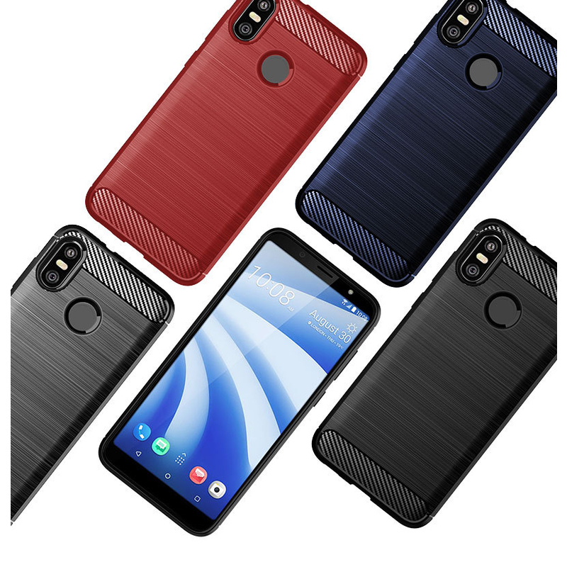 Husa HTC U12 Life TPU Carbon Negru