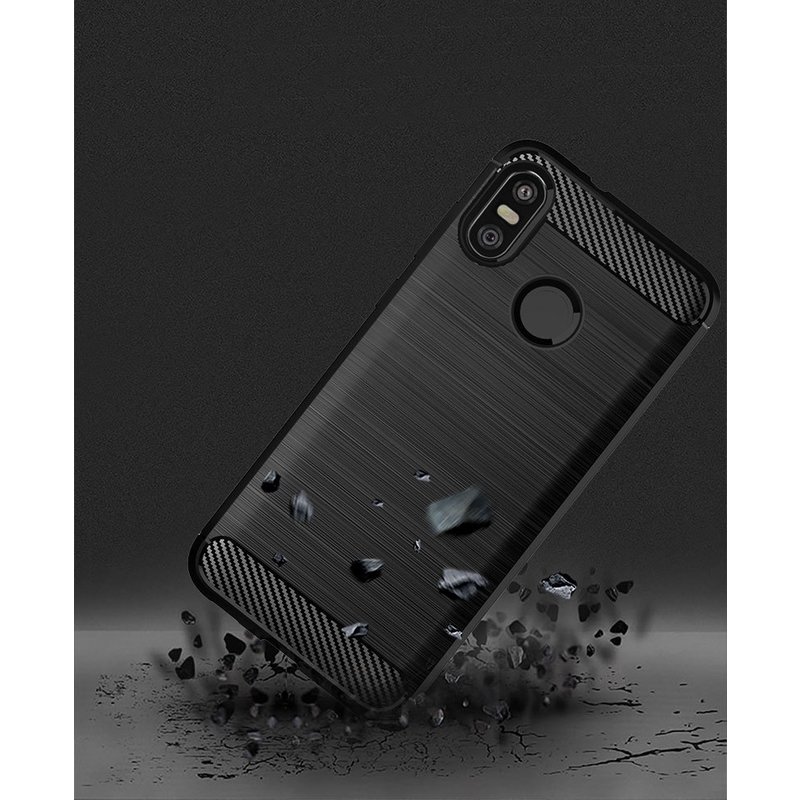 Husa HTC U12 Life TPU Carbon Negru