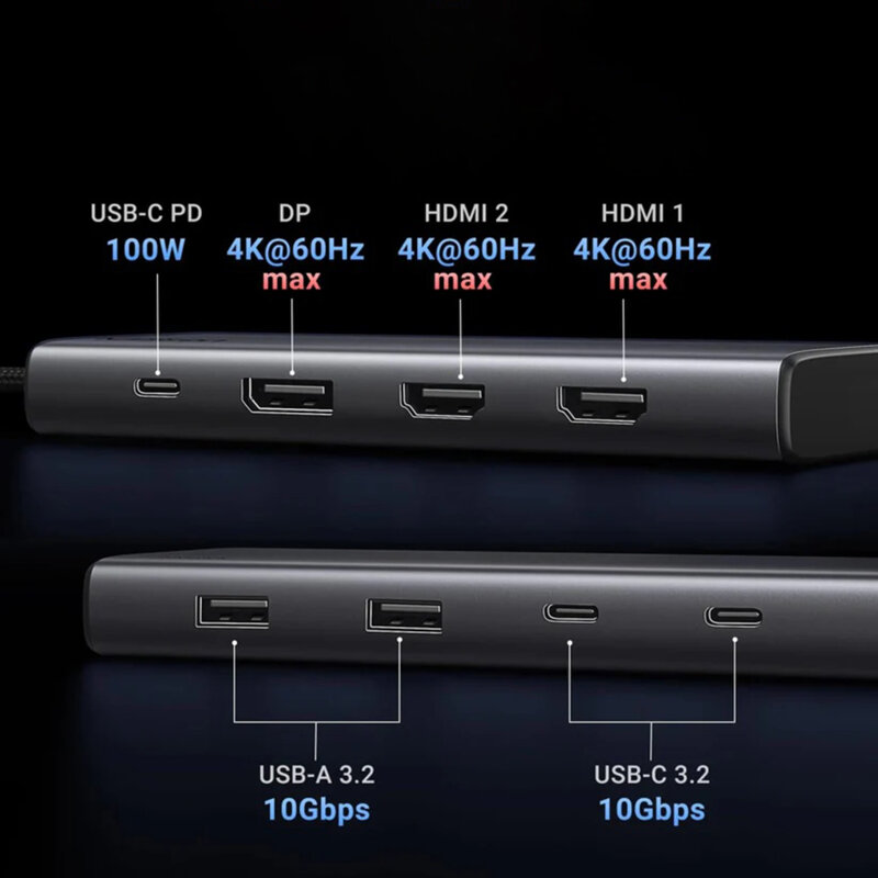 HUB 8in1 Type-C la USB, HDMI, Type-C, DisplayPort Ugreen, 35625