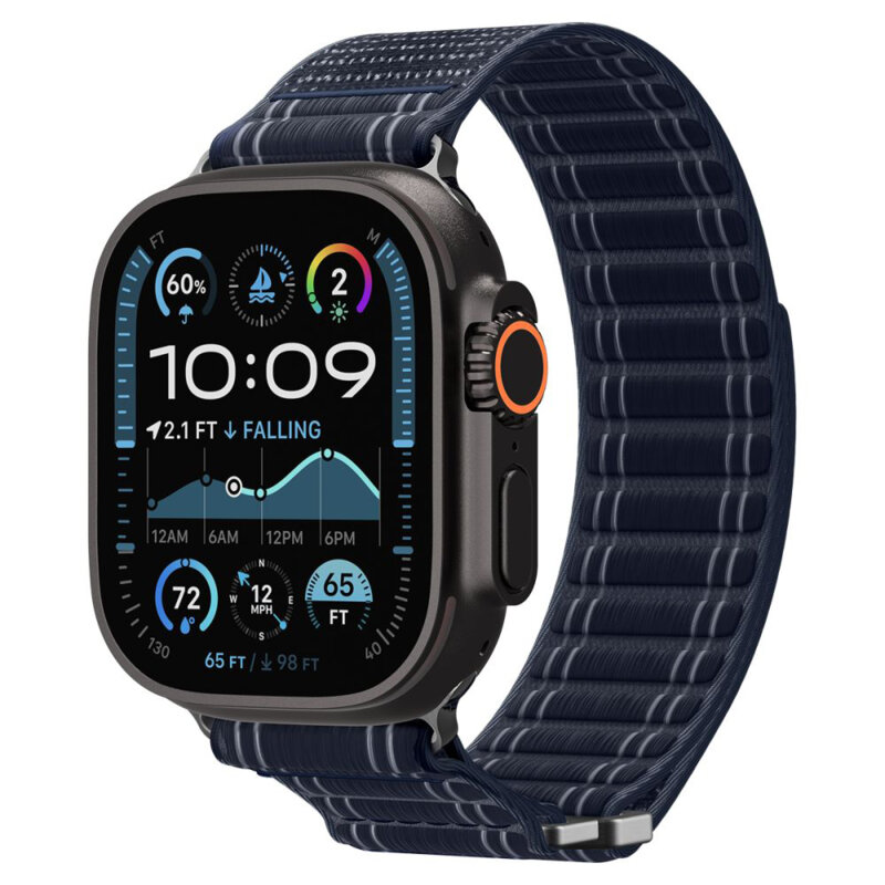 Curea Apple Watch SE 3 44mm Spigen WBF0, bleumarin