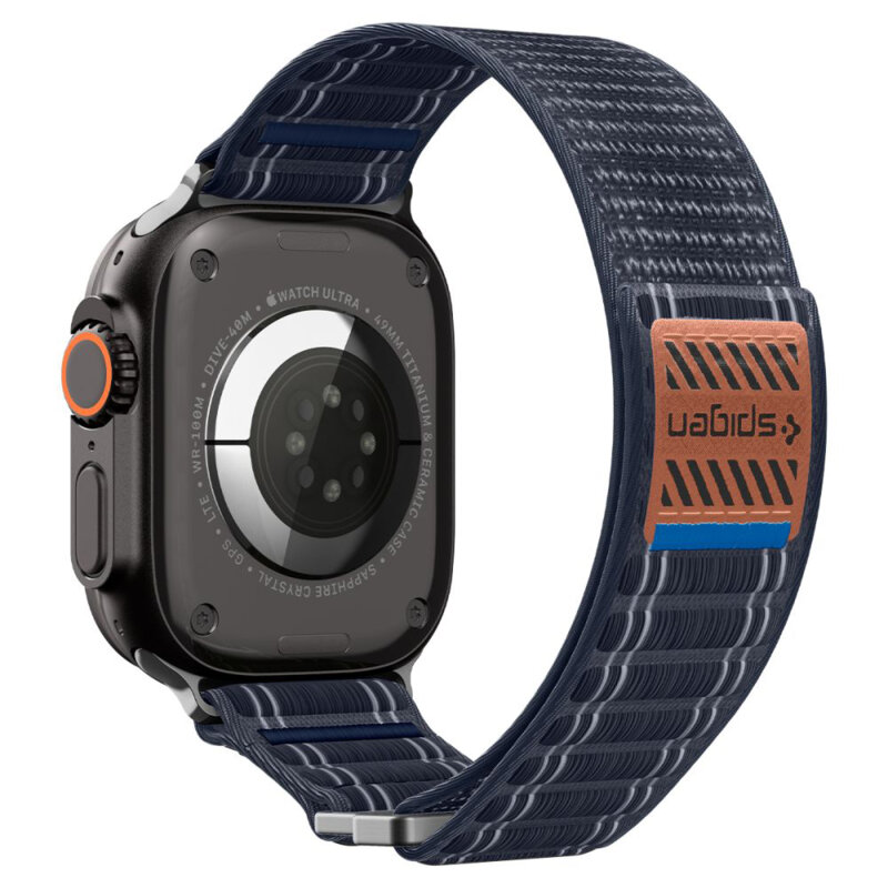 Curea Apple Watch 11 46mm Spigen WBF0, bleumarin