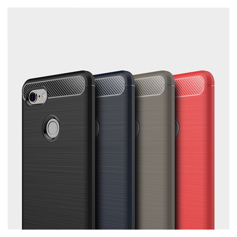 Husa Google Pixel 3 XL Techsuit Carbon Silicone, negru