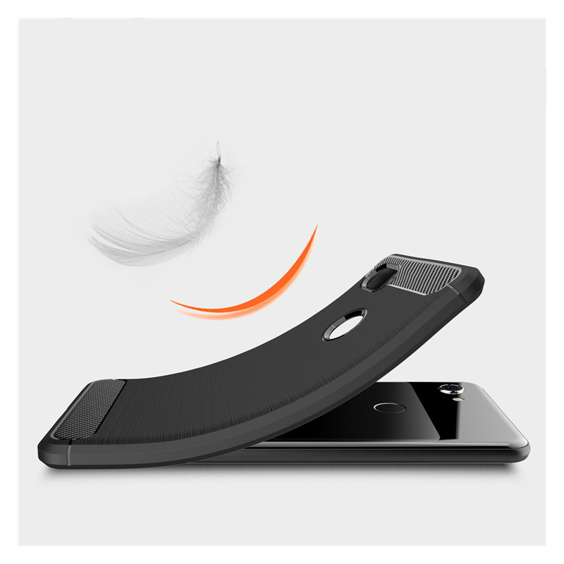 Husa Google Pixel 3 XL Techsuit Carbon Silicone, negru
