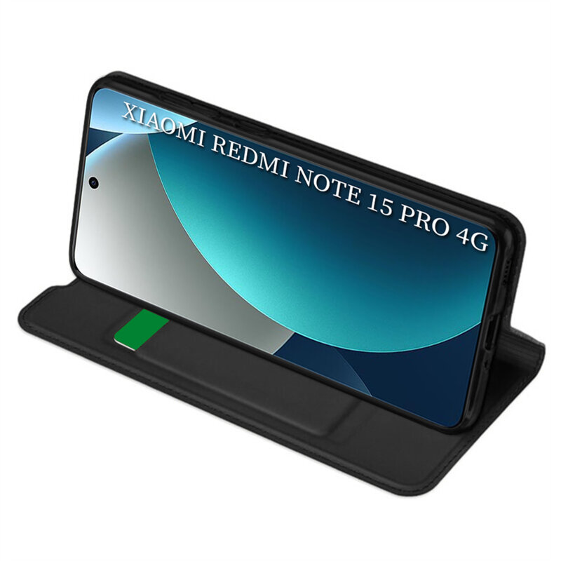 Husa Xiaomi Redmi Note 15 Pro 4G Techsuit Magskin Book, negru