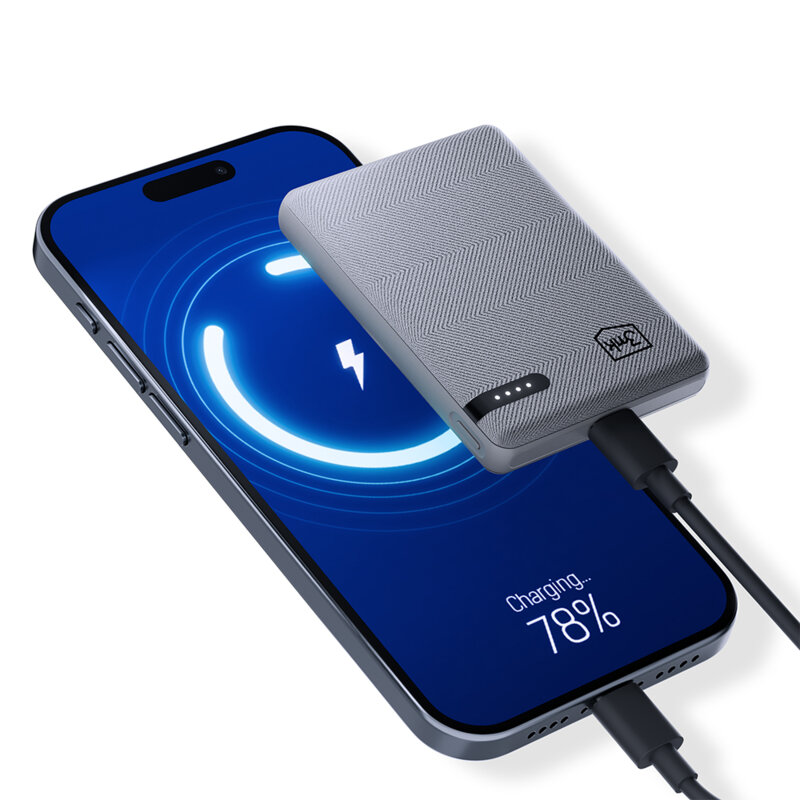 Power bank USB-C 5000mAh 12W, 2.4A MAX, 3mk, negru