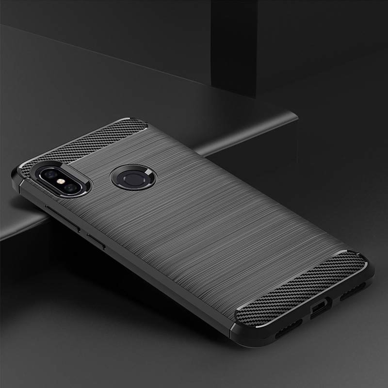Husa Xiaomi Redmi Note 6 Pro Techsuit Carbon Silicone, negru