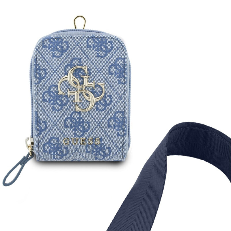 Lanyard telefon universal Guess 4G Metal Logo, albastru, GUUCNKP4DGMB