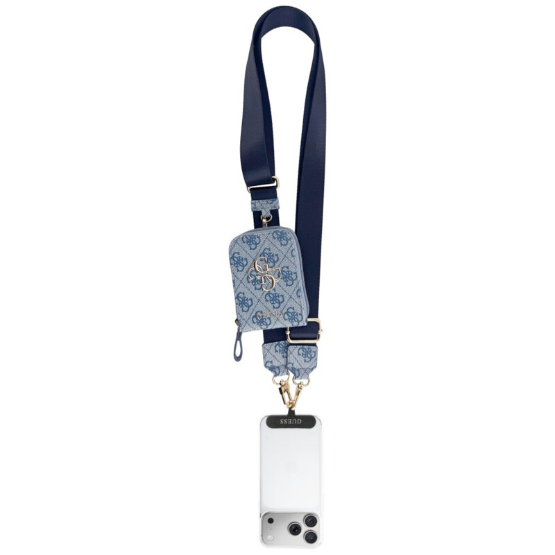 Lanyard telefon universal Guess 4G Metal Logo, albastru, GUUCNKP4DGMB