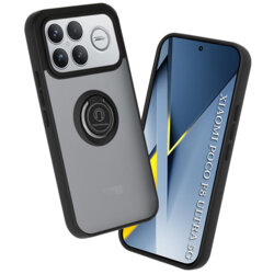 Husa Xiaomi Poco F8 Ultra Techsuit Glinth cu inel suport stand magnetic, negru
