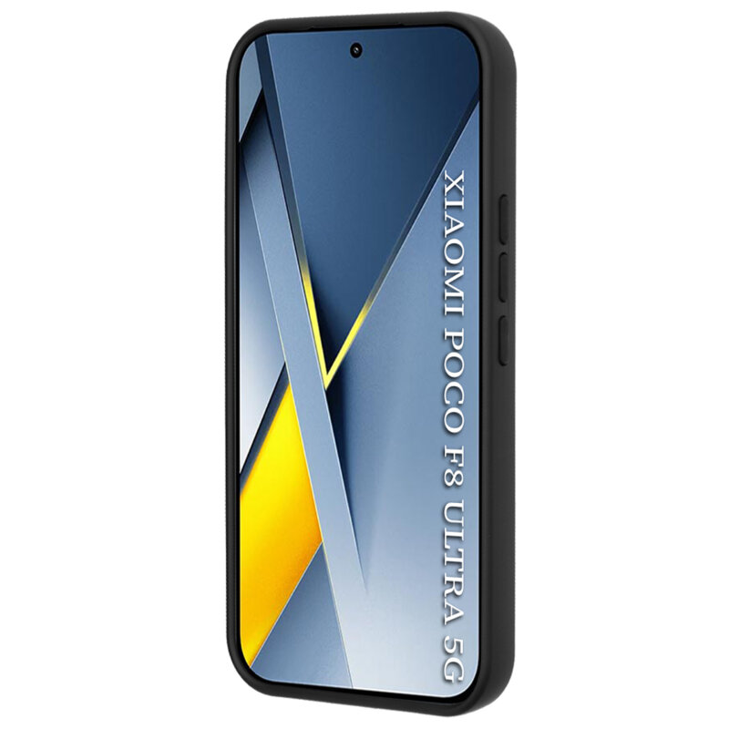 Husa Xiaomi Poco F8 Ultra Techsuit Glinth cu inel suport stand magnetic, negru