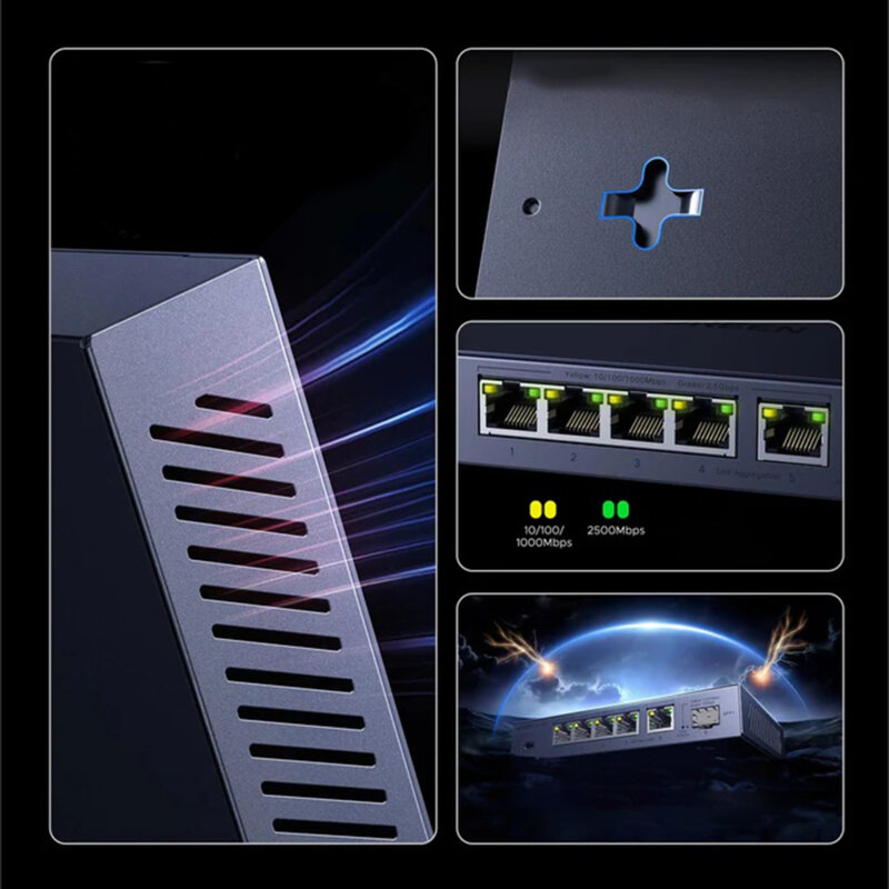 Adaptor internet 5x RJ45, 1x SPF+ Ugreen, 10Gbps, 35048EU
