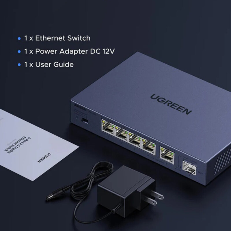 Adaptor internet 5x RJ45, 1x SPF+ Ugreen, 10Gbps, 35048EU