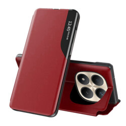 Husa Xiaomi Poco M8 Pro 5G Eco Leather View flip tip carte, rosu