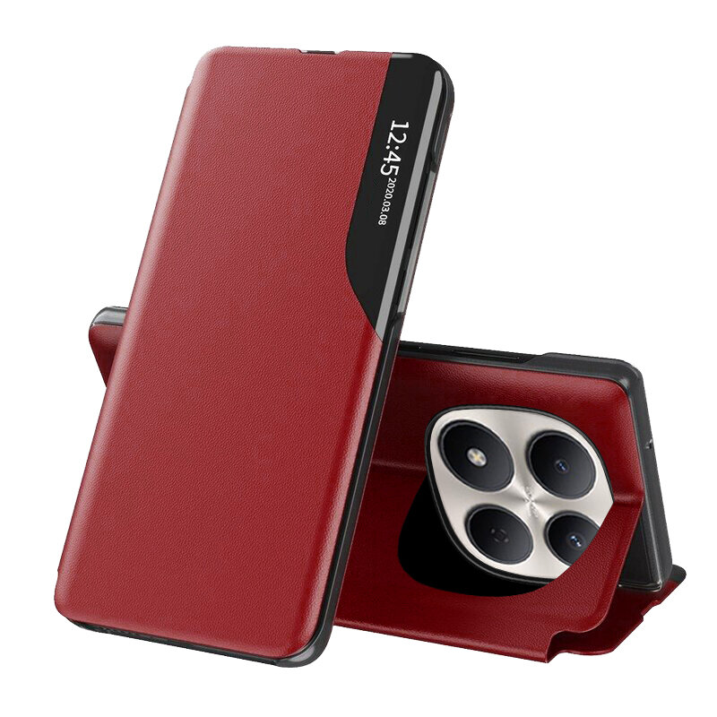 Husa Xiaomi Redmi Note 15 Pro 5G Eco Leather View flip tip carte, rosu